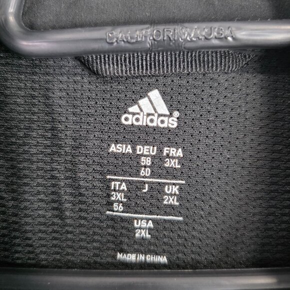 Mens Adidas Black Pullover Jacket 1/4 Zip Lightweight Polyester Stretch Size 3XL - Picture 3 of 8